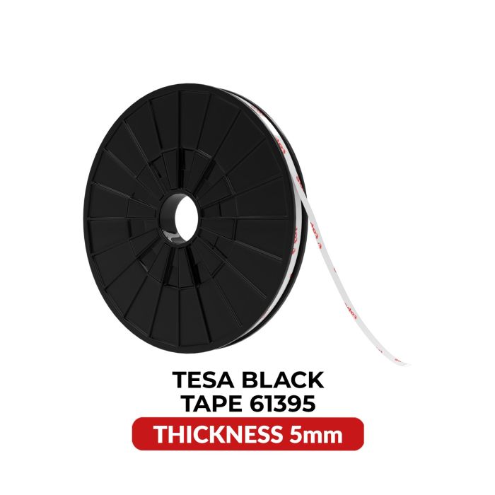 Tesa Modell 61395 doppelseitig Acryl Schwarz Klebeband (5 mm x 25 m)