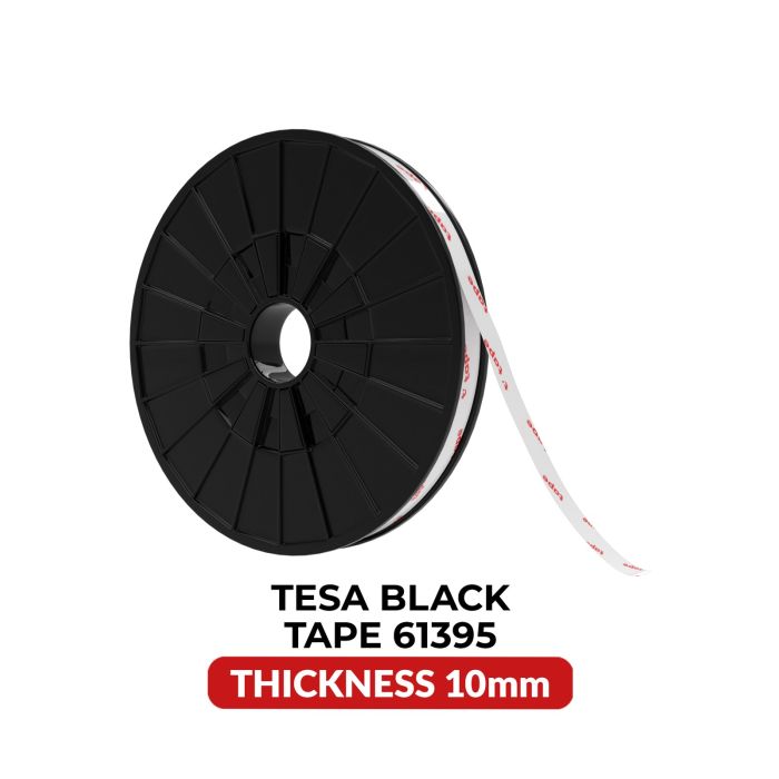 Tesa Modell 61395 doppelseitig Acryl Schwarz Klebeband (10 mm x 25 m)