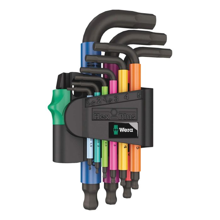 Wera 950 Hex Plus Multicolor Metric L-Key Set (9 teilig)