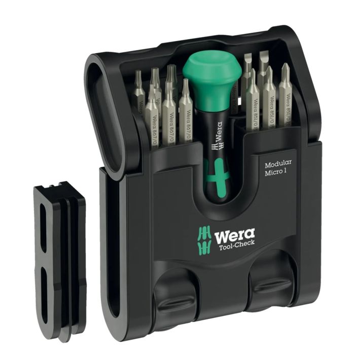 Wera Werkzeug-Check Modular Micro 1 Präzisions Schraubendreher- und Bit-Set