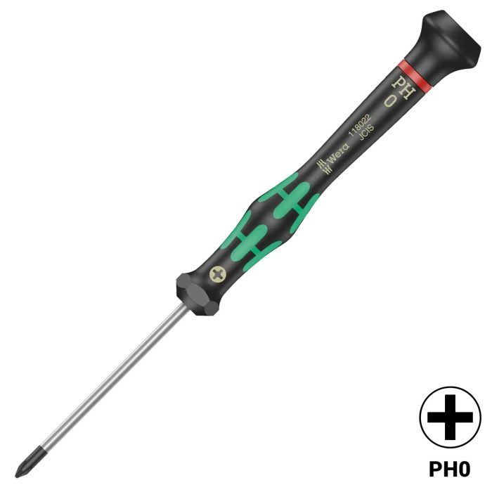 Wera Kraftform Micro Präzisions Kreuzschlitz Schraubendreher PH0 X 60 mm (2050)