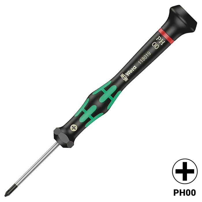 Wera Kraftform Micro Präzisions Kreuzschlitz Schraubendreher PH00 X 40 mm (2050)