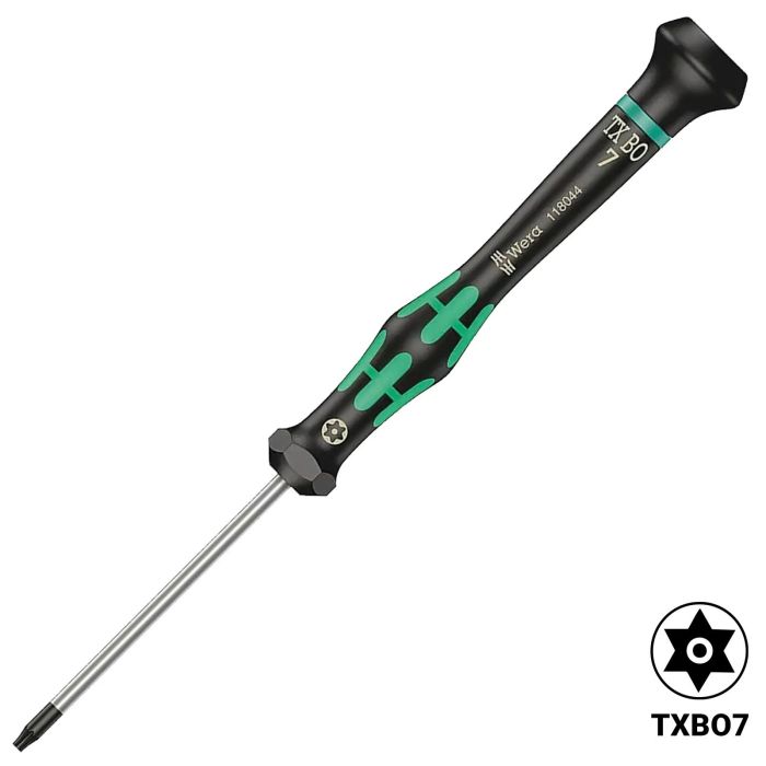 Wera Kraftform Micro Präzisions manipulationssicherer Torx-Schraubendreher TX7