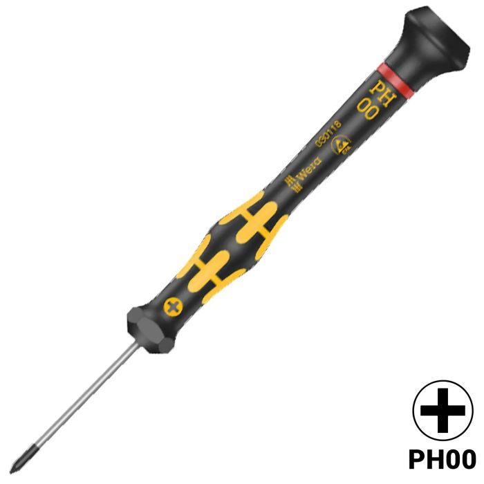 Wera Kraftform Micro ESD Kreuzschlitz Schraubendreher PH 00 X 40 mm (1550)