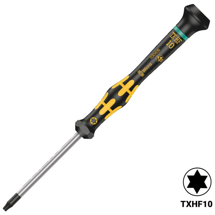 Wera Kraftform Micro ESD-Torx-Schraubendreher mit Schraubenhalter 10 X 60 mm