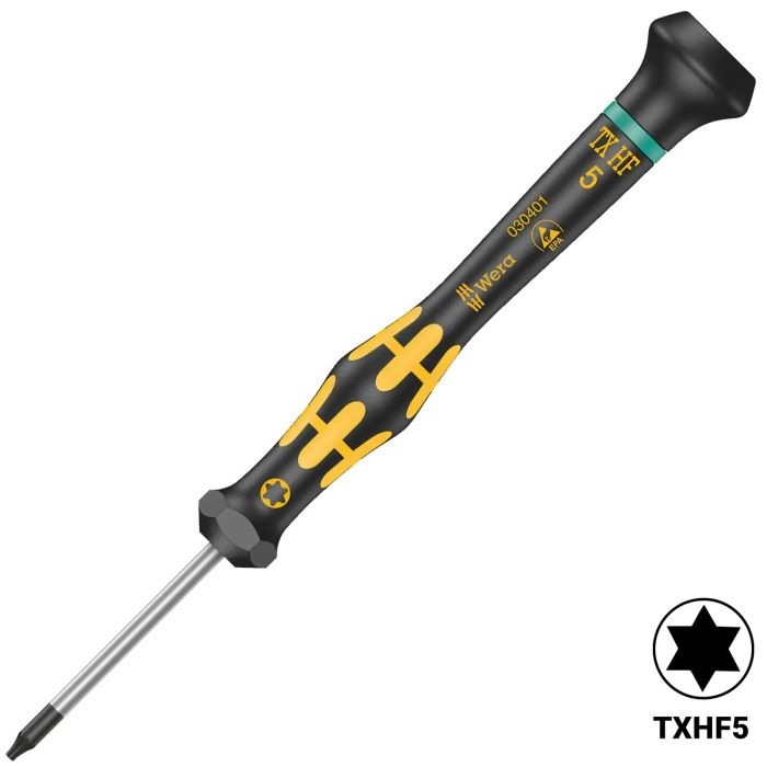 Wera Kraftform Micro ESD-Torx-Schraubendreher mit Schraubenhalter 5 X 40 mm