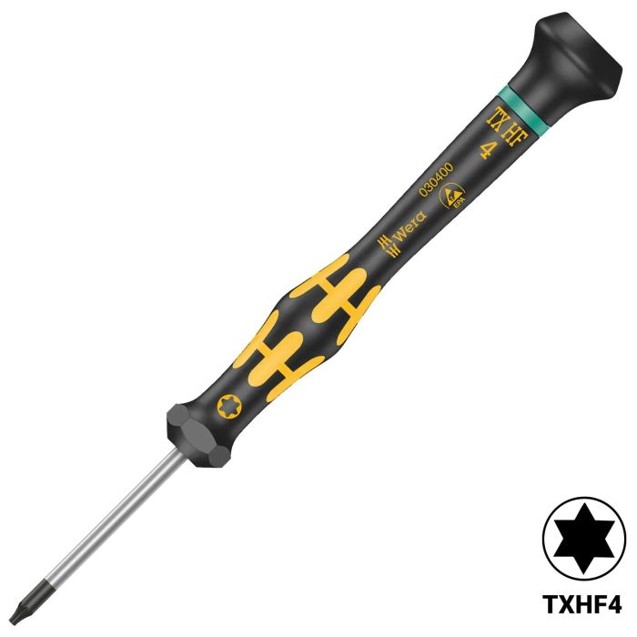 Wera Kraftform Micro ESD-Torx-Schraubendreher mit Schraubenhalter 4 X 40 mm