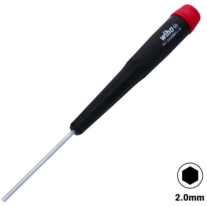 Wiha Präzisions Innensechskant-Schraubendreher 2.0mm (5/64inch) X 50mm (26320)