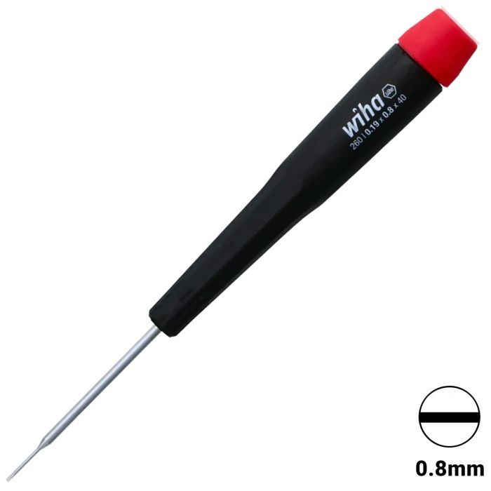 Wiha Präzisions-Schlitz-Schraubendreher 0.8mm x 40mm (26008)