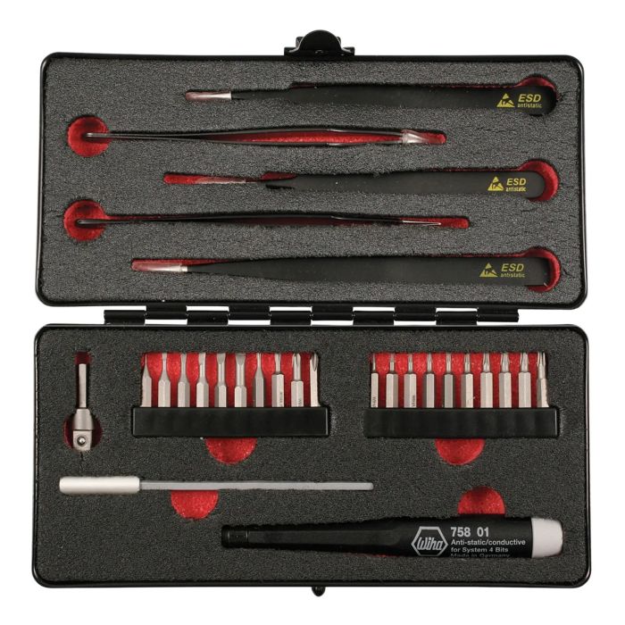 28 teilig ESD Safe MicroBit & Pinzette Set (Wiha)