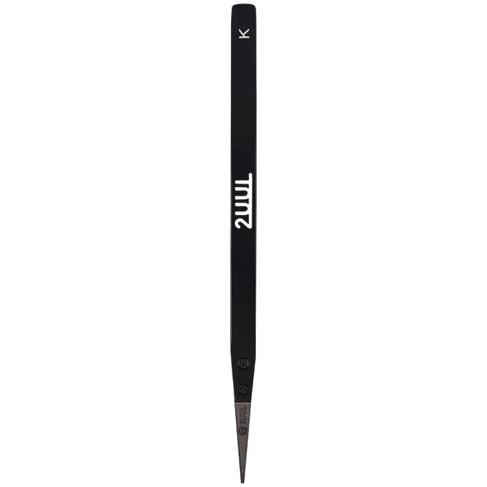 2UUL TW32 Keramik-Pinzette flache Spitze Schwarz ESD-sicher