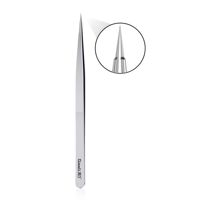 Qianli iNeeZy Pinzette handgefertigt unmagnetisch Edelstahl (Silber, schmal)