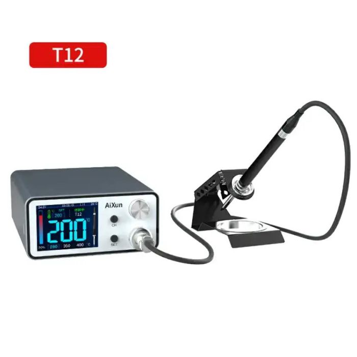 T3A intelligente Lötstation mit T12 Griff und Lötspitzen (Aixun) (220V / EU)