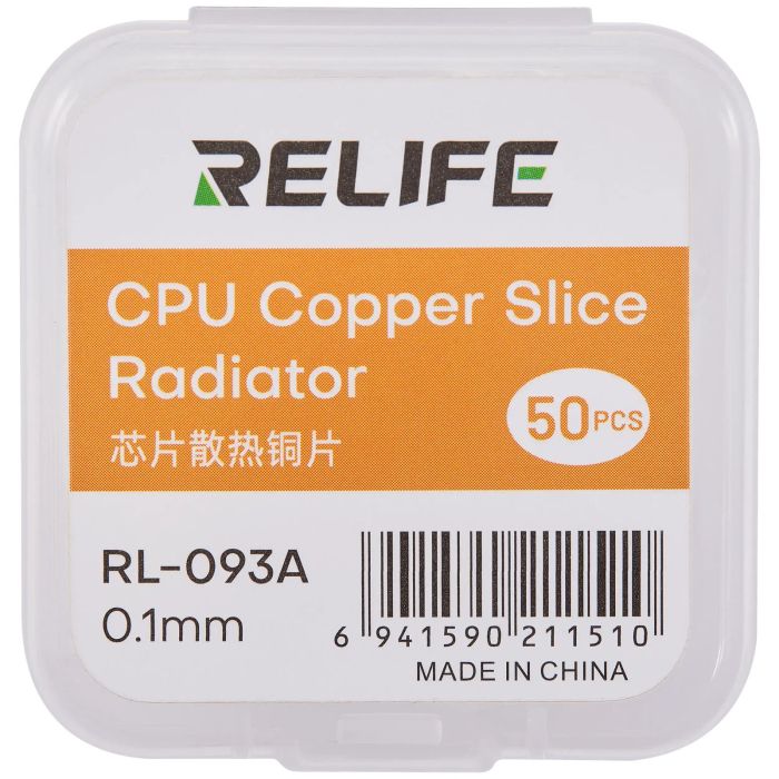 RL-093A Chip-Kühlkörper Kupferblech 0,1 mm (50er Pack) (Relife)