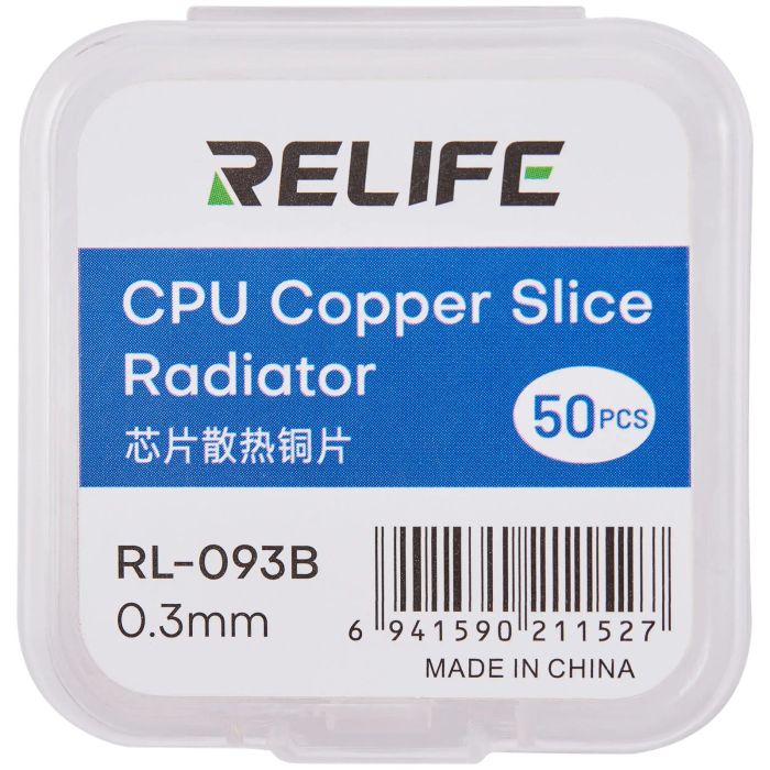 RL-093B Chip-Kühlkörper Kupferblech 0,3 mm (50er Pack) (Relife)