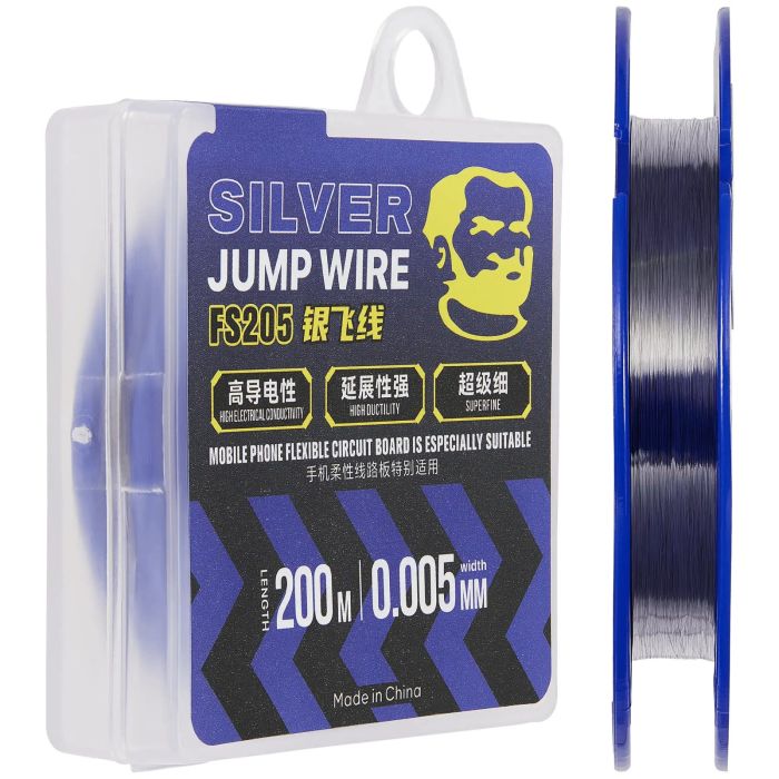 Ultrafeiner Silber-Jumper-Draht 0,005 mm x 200 m (FS205) (Mechanic)