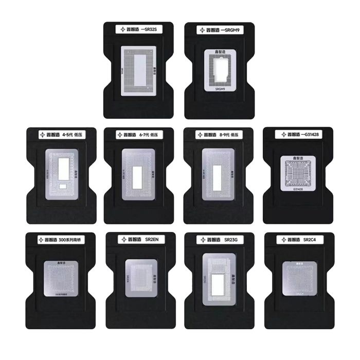 10 in 1 CPU BGA Reballing Schablone Plattform Set für MacBooks