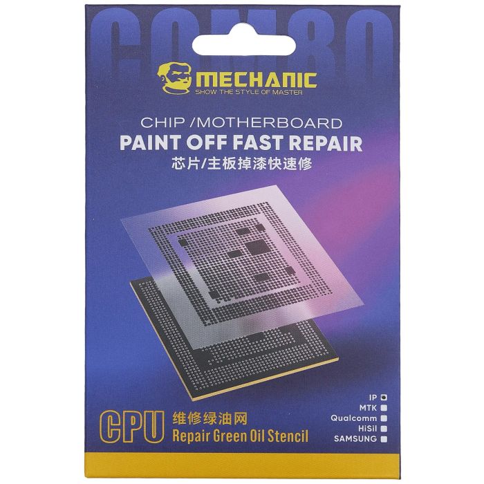 CPU Reparatur Grün Oil Schablone (A8 - A18 Pro) für iPhone 6-16 Serie (COM80)