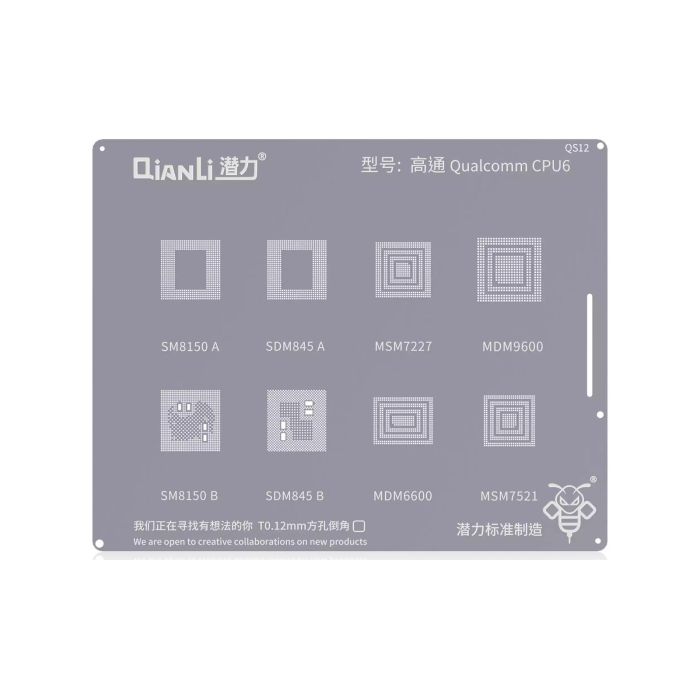 Bumblebee Schablone (QS12) Qualcomm CPU6 (Qianli) SM8150A/ B SDM845A/ B