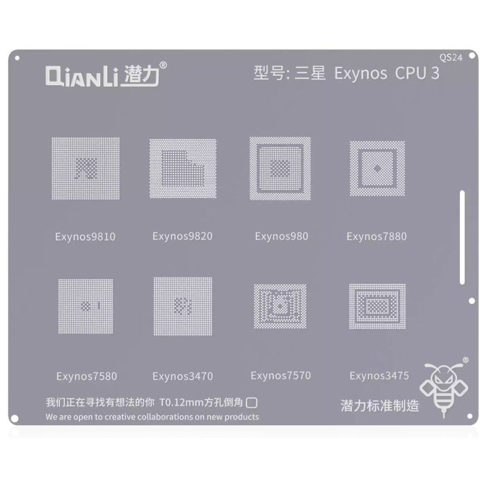 Bumblebee Schablone (QS24) Samsung Exynos CPU3 (Qianli) 9810/ 9820/ 980/ 7880