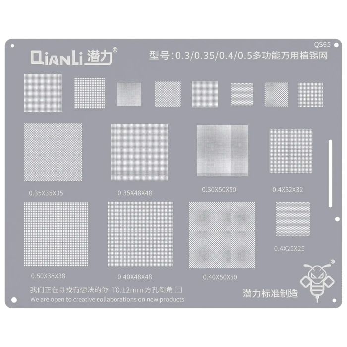 Bumblebee Schablone (QS65) (0.30/ 0.35/ 0.40/ 0.50) Multifunctional Reballing