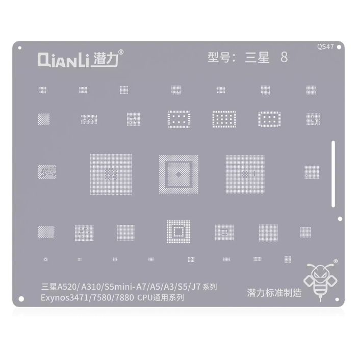 Bumblebee Schablone (QS47) für Samsung A520/ A310/ S5mini/ A7/ A5/ A3/ S5/ J7