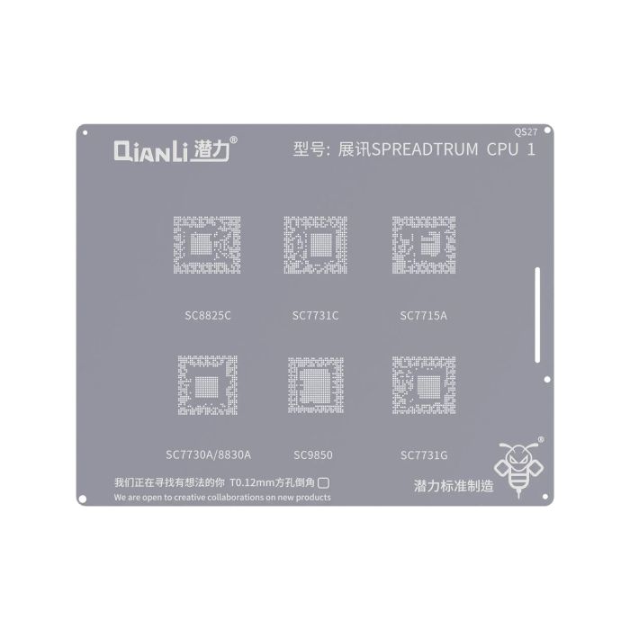 Bumblebee Schablone (QS27) SPREADTRUM CPU1 (Qianli) SC8825C/ SC7730A/ 8830A