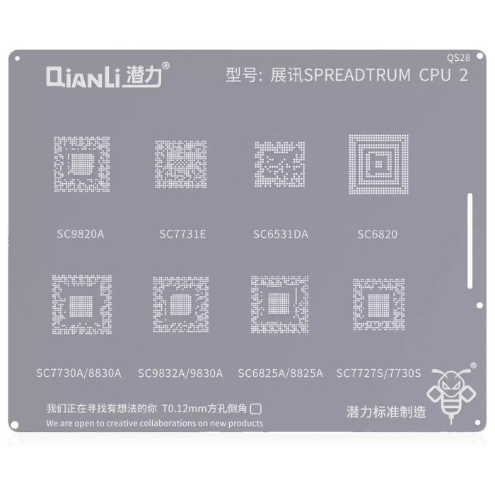 Bumblebee Schablone (QS28) SPREADTRUM CPU2 SC9820A/ SC7731E/ SC7730A/ 8830A