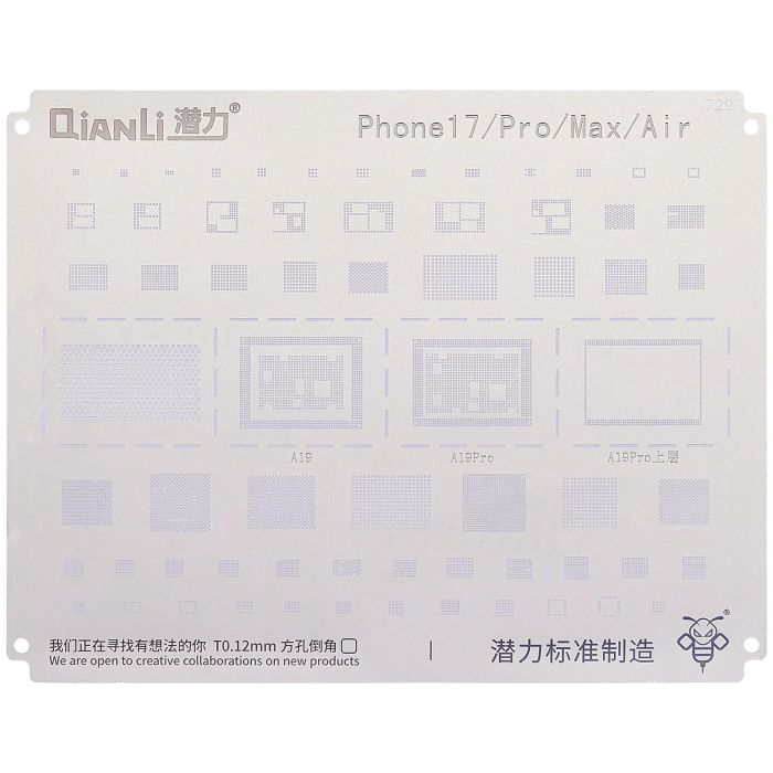 Bumblebee Schablone (QS729) für iPhone 17/ 17 Pro/ 17 Pro Max/ Air (Qianli)