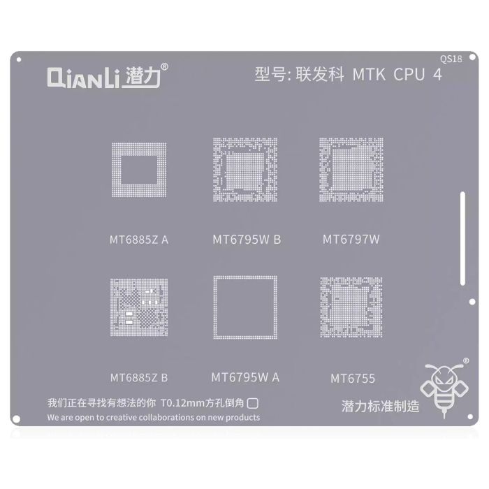 Bumblebee Schablone (QS18) MTK CPU4 (Qianli) MT6885Z.A/ 6795W.B/ 6797W