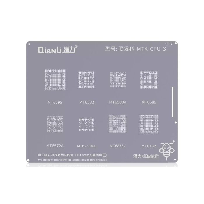 Bumblebee Schablone (QS17) MTK CPU3 (Qianli) MT6595/ 6582/ 6580A/ 6589/ 6572A