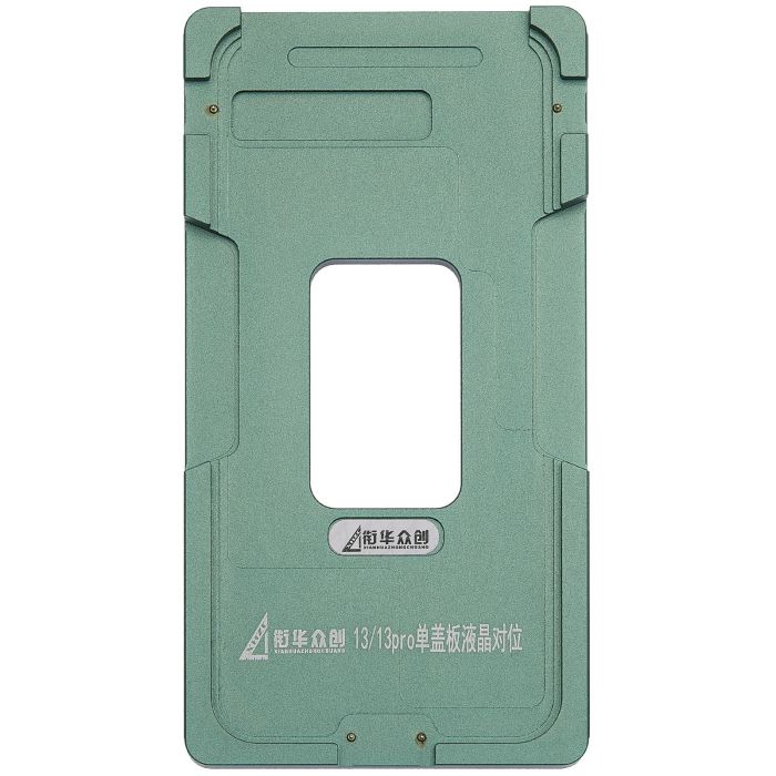 Aufbereitungs-Federform (nur Glas) Metall-Positionierform für iPhone 13/ 13 Pro