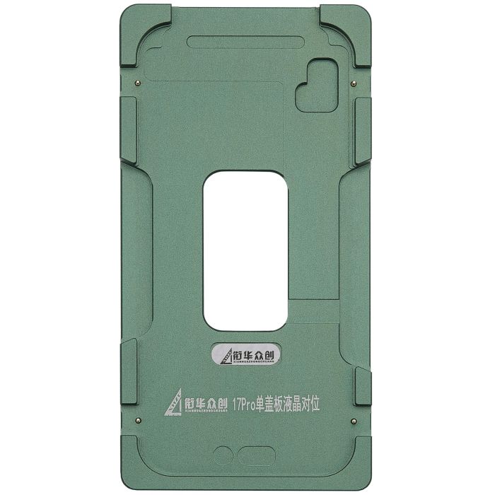 Aufbereitungs-Federform (nur Glas) Metall-Positionierform für iPhone 17 Pro