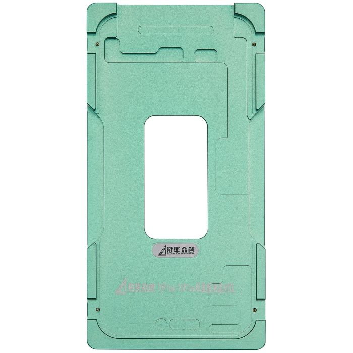 Aufbereitungs-Federform (nur Glas) Metall-Positionierform für iPhone 15 Plus