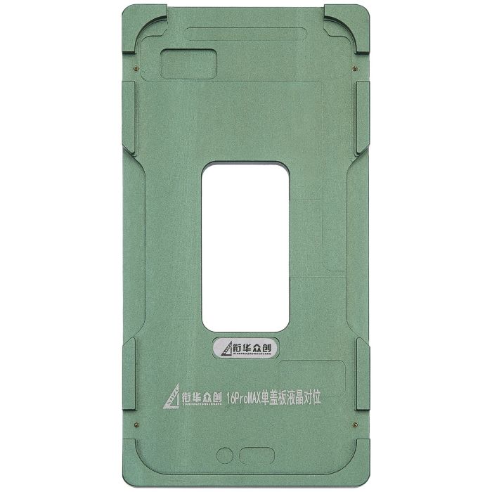 Aufbereitungs-Federform (nur Glas) Metall-Positionierform für iPhone 16 Pro Max