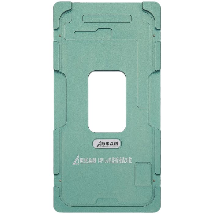 Aufbereitungs-Federform (nur Glas) Metall-Positionierform für iPhone 14 Plus