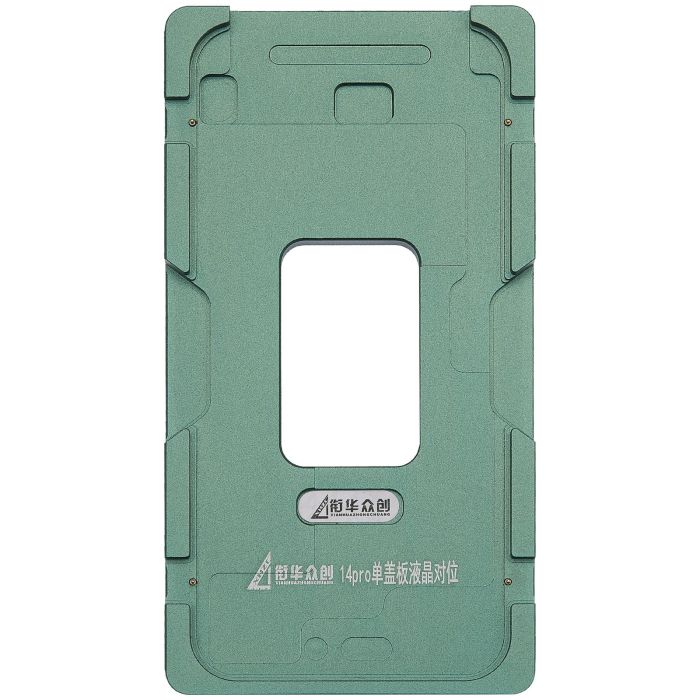 Aufbereitungs-Federform (nur Glas) Metall-Positionierform für iPhone 14 Pro