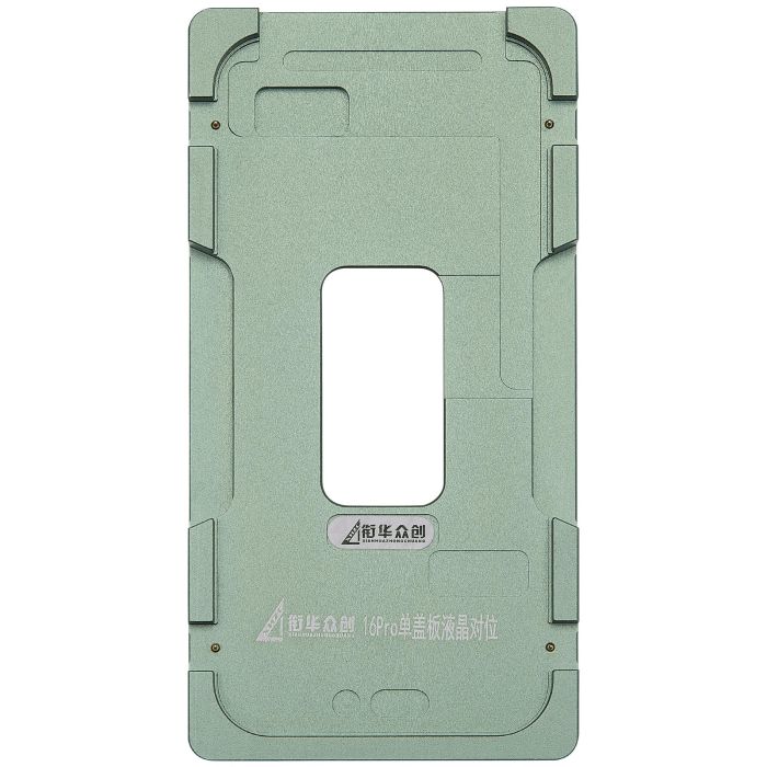 Aufbereitungs-Federform (nur Glas) Metall-Positionierform für iPhone 16 Pro
