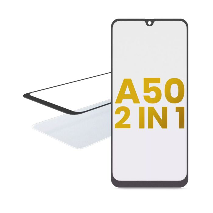 2 in 1 Frontglas mit OCA vormontiert für Samsung Galaxy A50 (A505/ 2019)