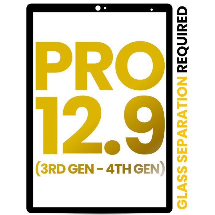 Frontglas für iPad Pro 12.9" 3rd Gen (2018)/ 4th Gen (2020) (alle Farben)