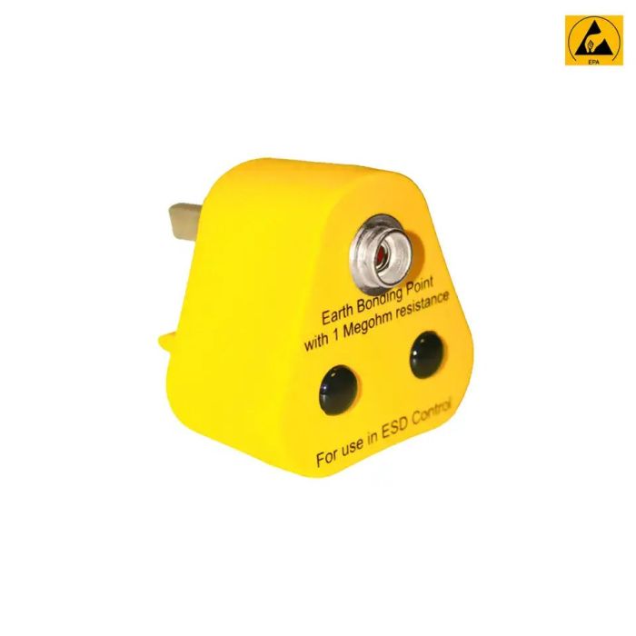Erdungs-Bonding-Stecker (1 x 10 mm) Druckknopf (ESD-sicher) (EU-Version)