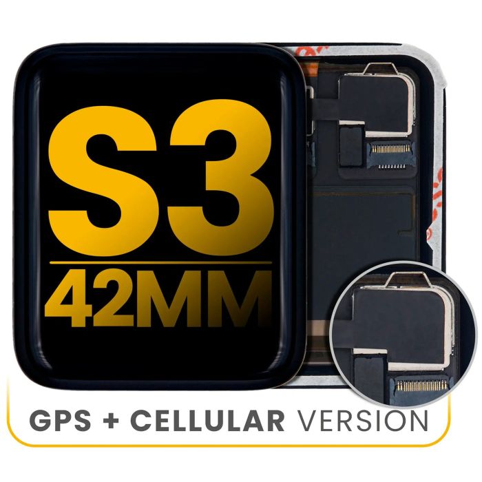 OLED Display Einheit für Apple Watch Series 3 (42MM) (GPS & Cellular-Version)