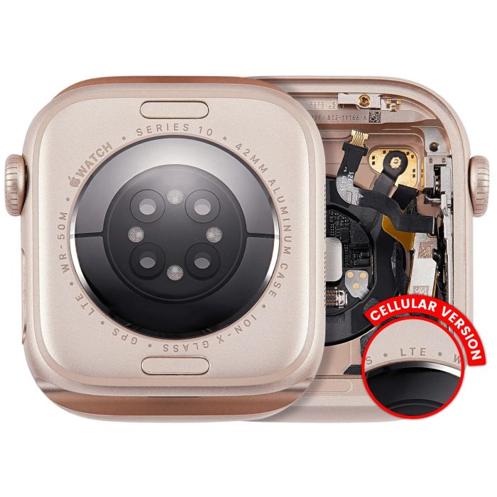Gehäuse Assembly für Apple Watch Series 10 (42MM) (LTE-Version) (Titan/ Gold)
