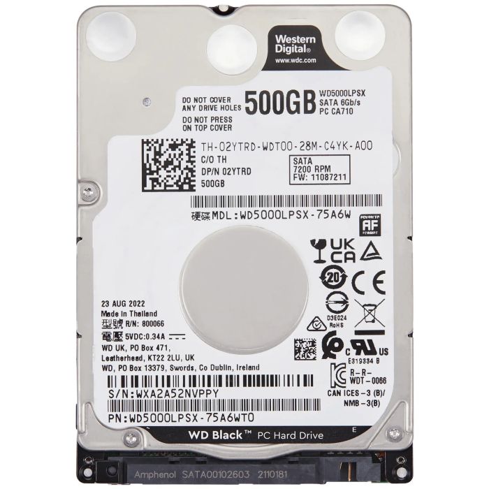 WD5000LPVX 2.5 Zoll Festplatte (500GB) für PCs/ Xbox One X/ Xbox One S