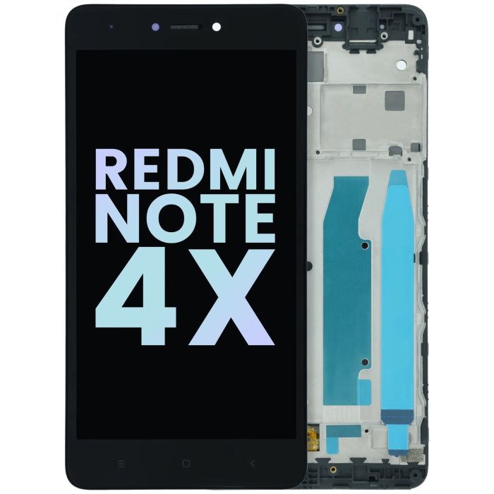 OLED Display mit Rahmen für Xiaomi Redmi Note 4x (Original) (Matte Black)