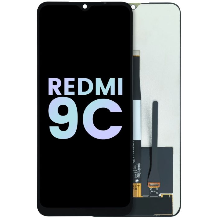 LCD Display Einheit ohne Rahmen für Xiaomi Redmi 9C (Original) (Schwarz)