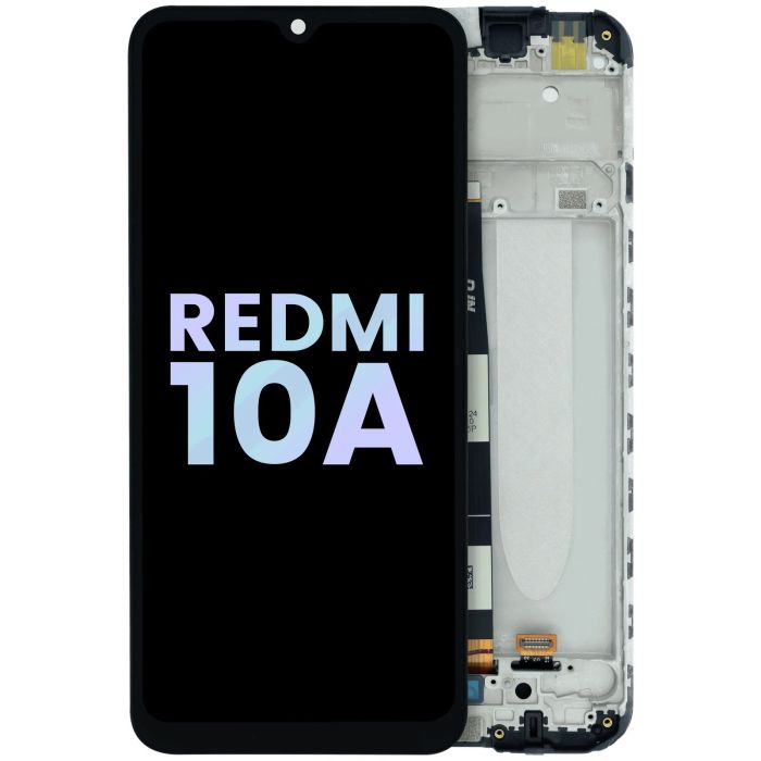 LCD Display Einheit mit Rahmen für Xiaomi Redmi 10A (Service Pack) (alle Farben)
