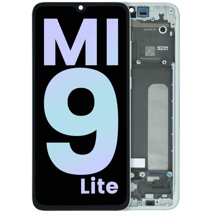 OLED Display Einheit mit Rahmen für Xiaomi Mi 9 Lite M1904F3BG (Original) (Weiß)