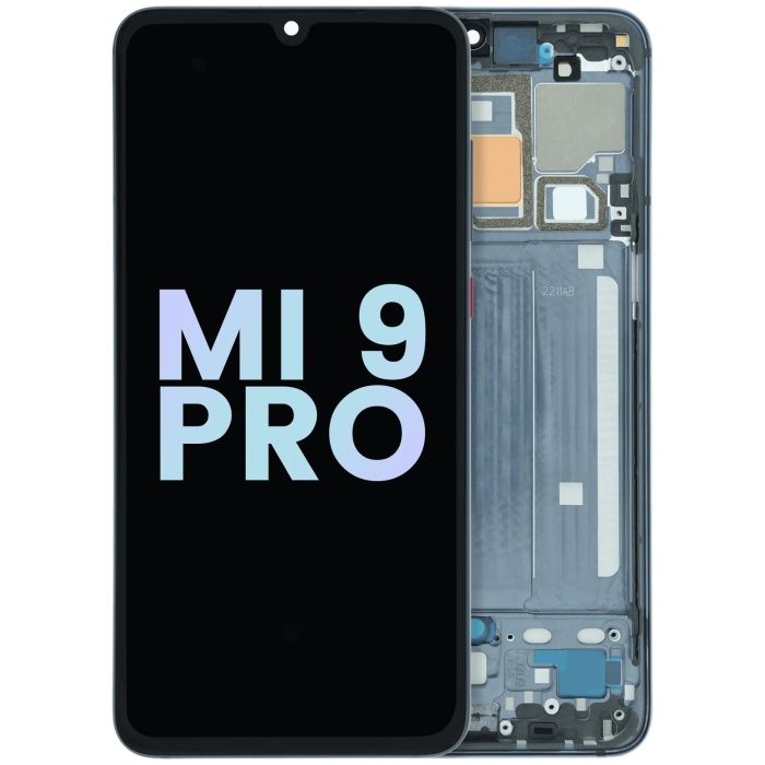 OLED Display Einheit mit Rahmen für Xiaomi Mi 9 Pro (Original) (Schwarz)