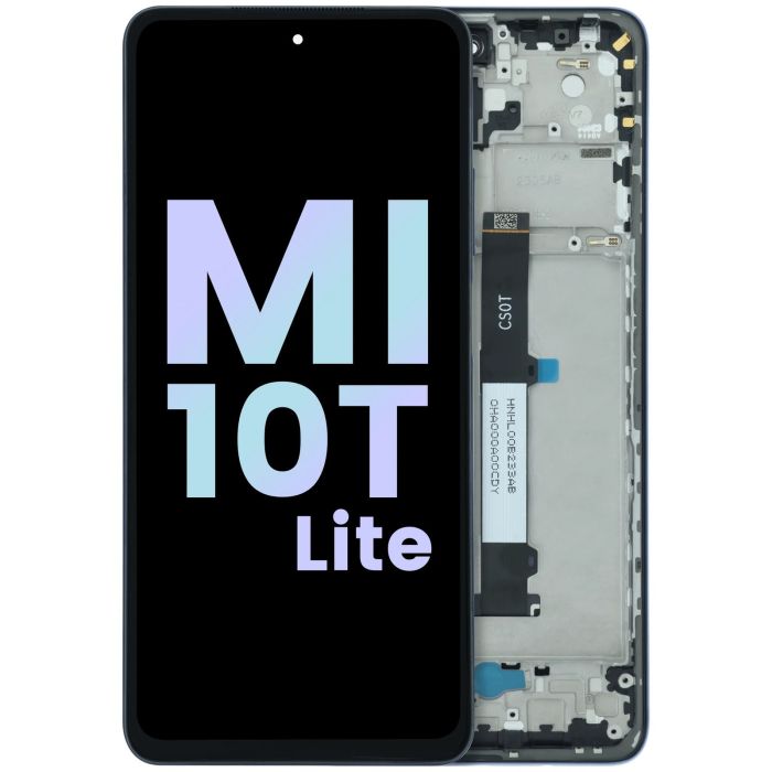 LCD Display mit Rahmen für Xiaomi Mi 10T Lite/ Redmi Note 9 Pro 5G (Blau)